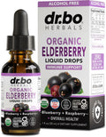 Elderberry Syrup Organic Liquid Drops – Sugar Free Immune Support for Adults & Kids (1 Fl Oz)