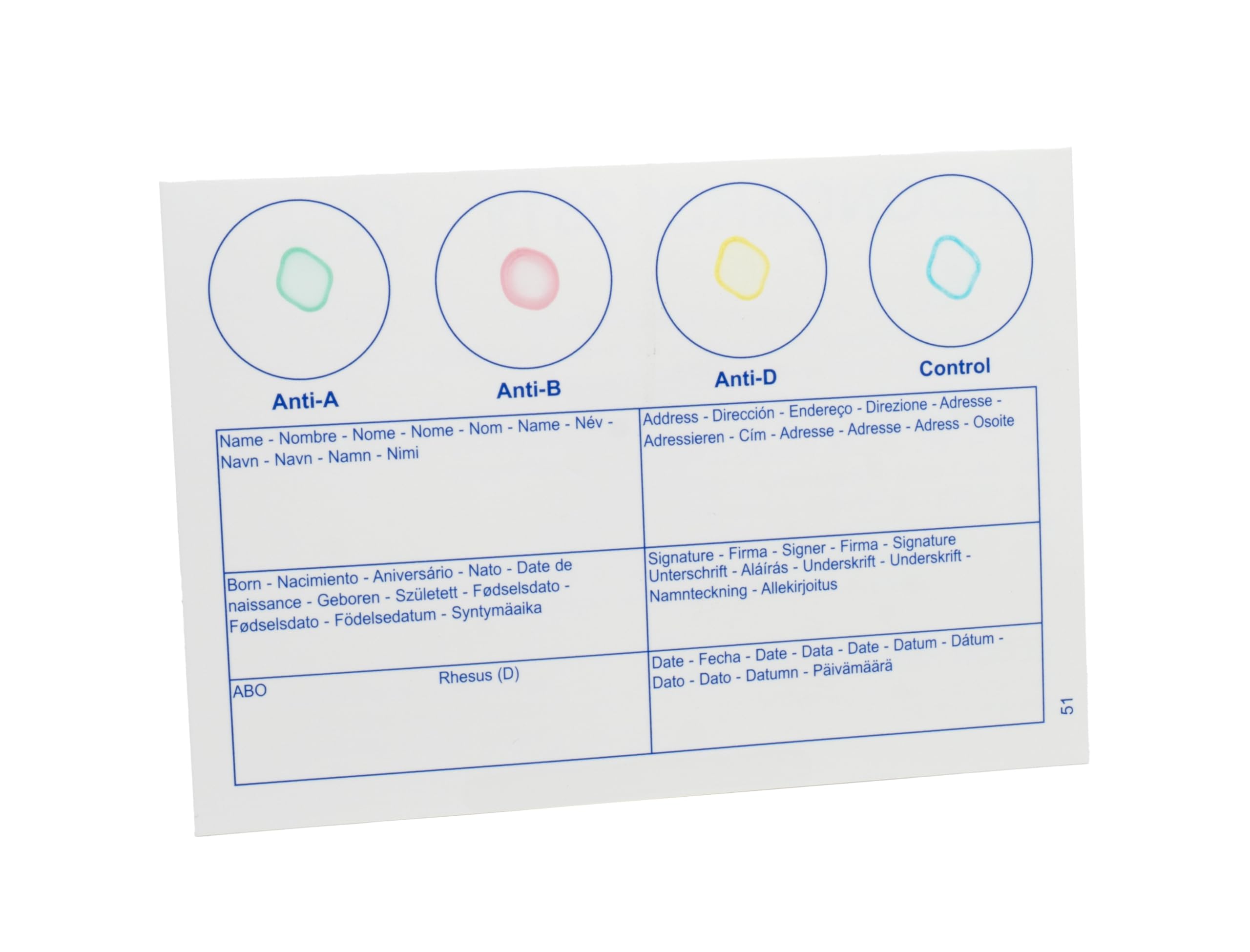Eldoncard Inc Blood Type Test Kit – A, B, AB, O & RH- at Home