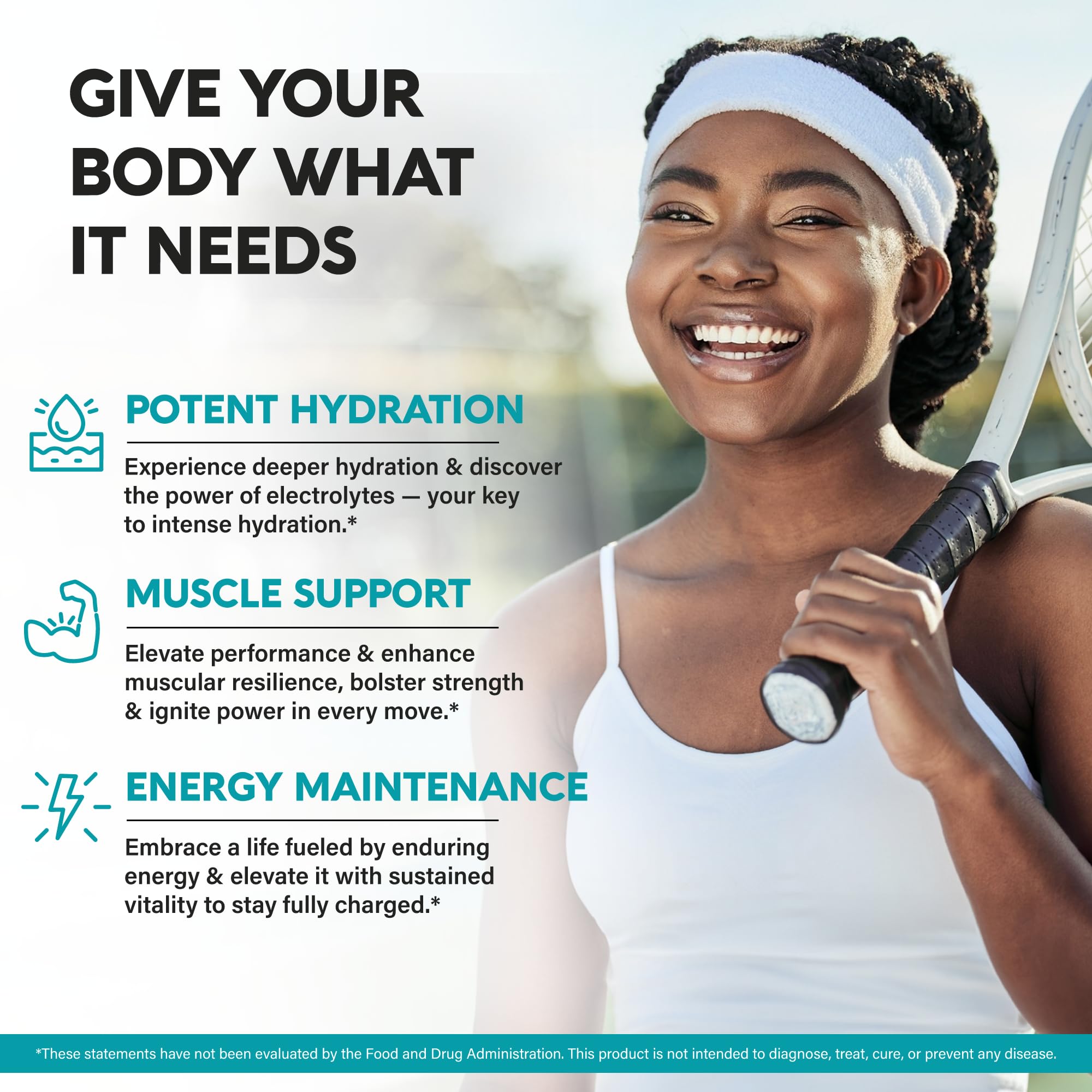9-in-1 Electrolyte Tablets – Magnesium, Sodium, Potassium, D3 & B6, Kelp | Made in USA | 240 Tabs