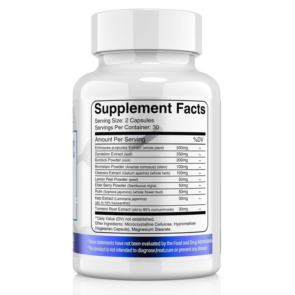 ELERULE Lymphatic Support – Lymph Drainage & Immune Support, 60 Capsules
