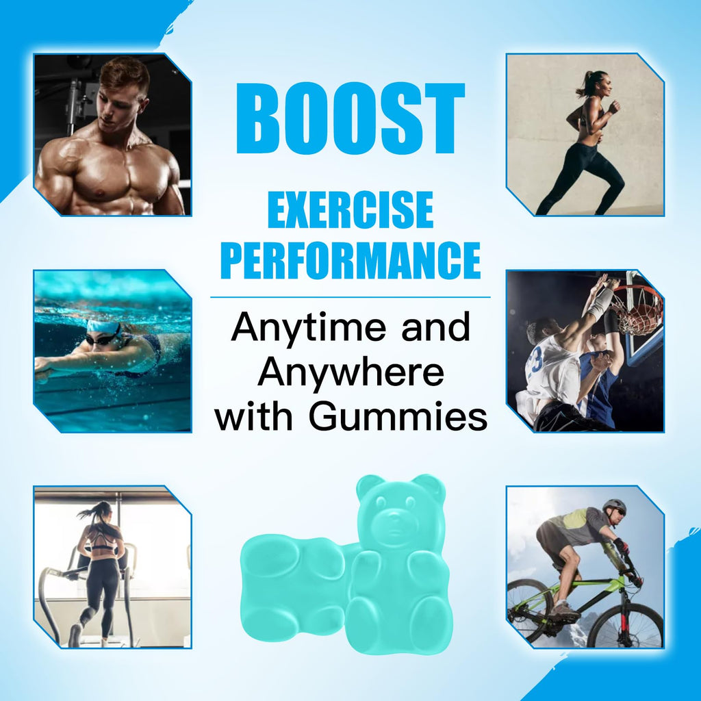 ElevateLife Creatine Monohydrate Gummies – Muscle Strength & Energy (Blueberry, 90 Count)