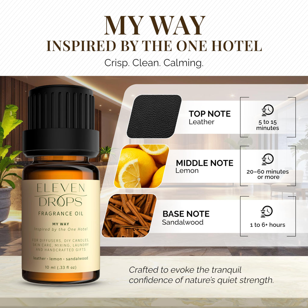 Eleven Drops My Way Diffuser Oil – Premium Fragrance Inspired by The 1 Hotel (10ml) | Pet Friendly