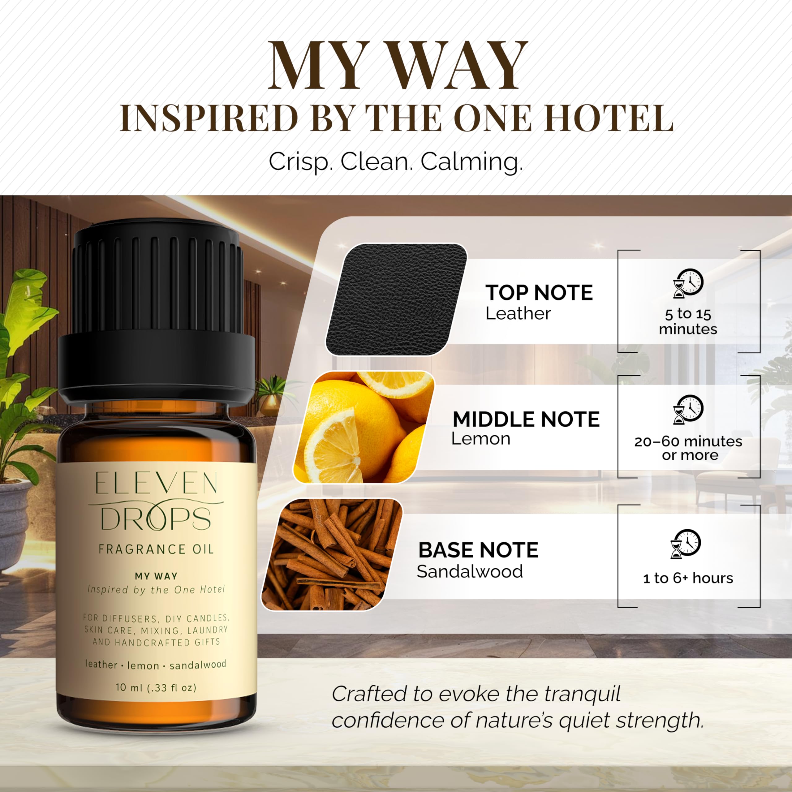 Eleven Drops My Way Diffuser Oil – Premium Fragrance Inspired by The 1 Hotel (10ml) | Pet Friendly