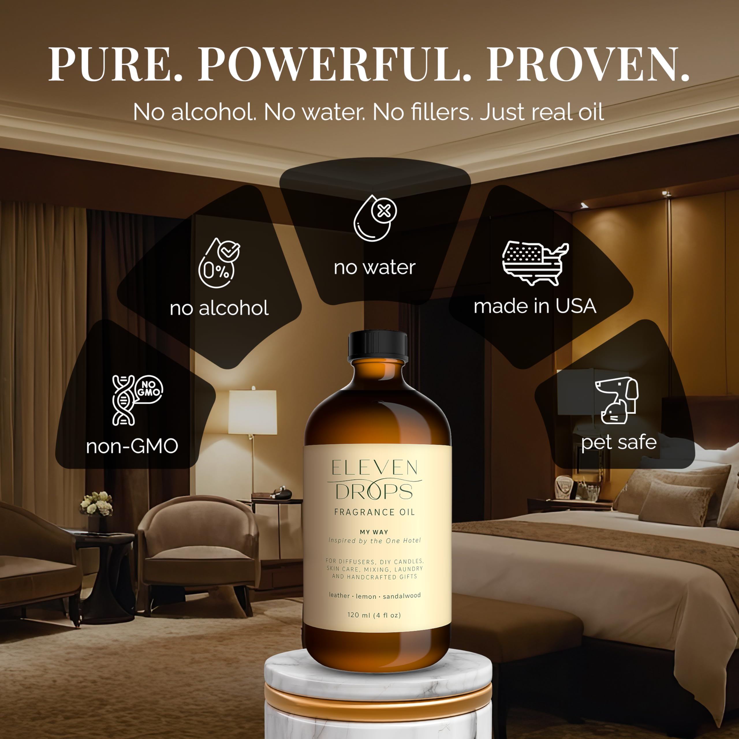 Eleven Drops My Way Diffuser Oil – Premium 16oz Fragrance Inspired by The One Hotel