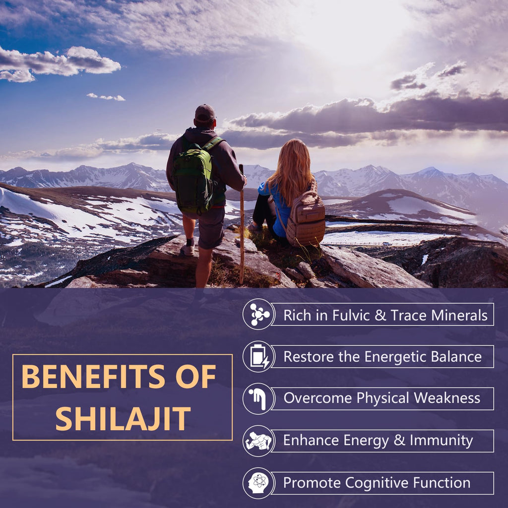 Elikadur 2000 mg Shilajit Supplement – 85+ Minerals, 60% Fulvic Acid, 120 Vegan Capsules