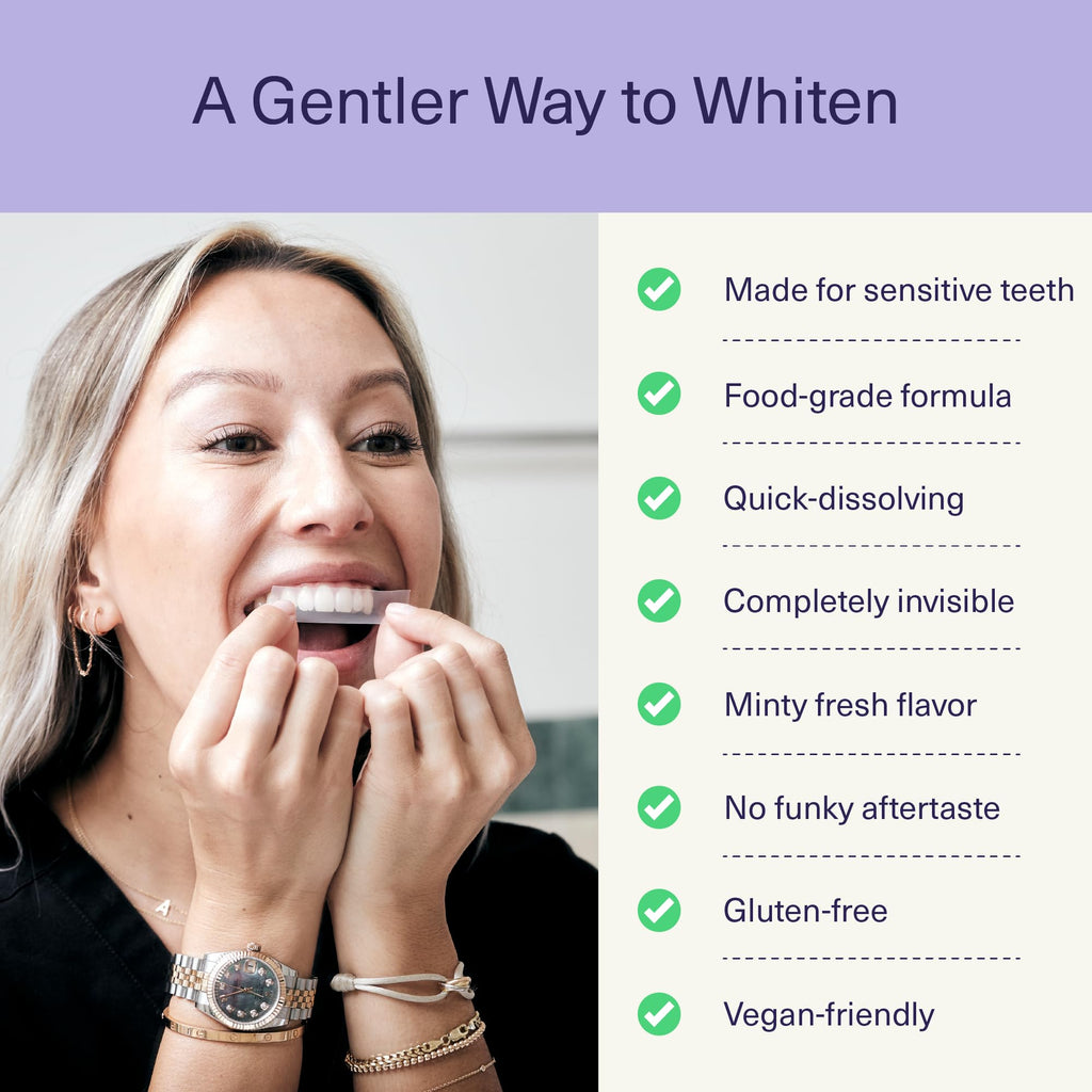 ELIMS Melt-Away Teeth Whitening Strips – Non-Toxic, Mess-Free for Sensitive Teeth | 14 Strips, 7 Treatments