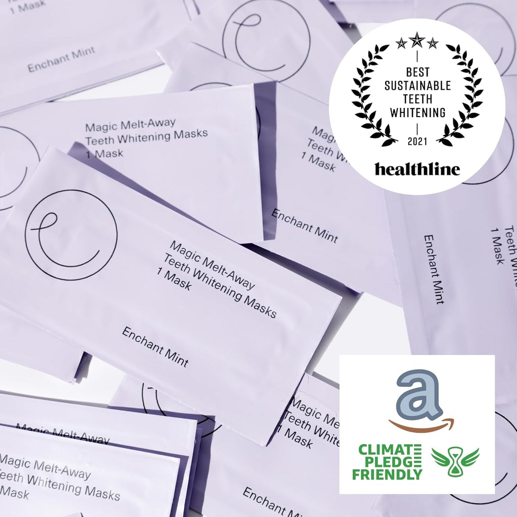 ELIMS Melt-Away Teeth Whitening Strips – Non-Toxic, Mess-Free for Sensitive Teeth | 14 Strips, 7 Treatments