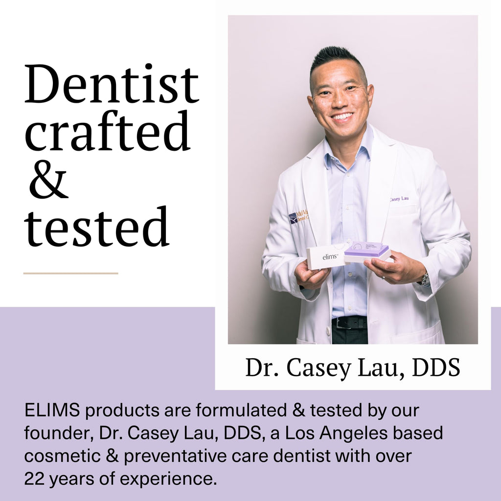 ELIMS Teeth Whitening Strips for Sensitive Teeth - 42 Strips, Up to 7 Shades