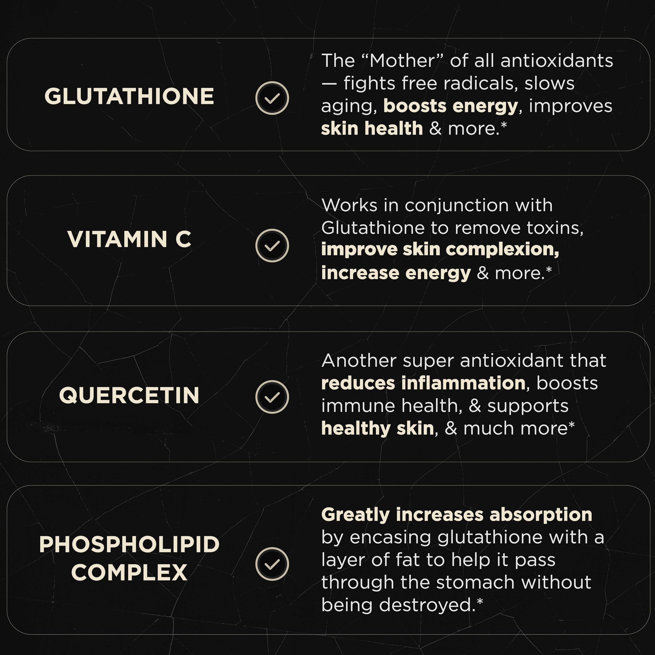 ELMNT 2150mg Super Liposomal Glutathione – Vitamin C + Quercetin (90 Pills, Non-GMO)
