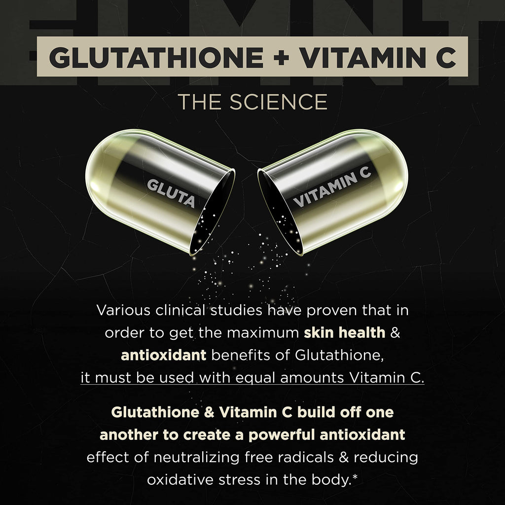 ELMNT 2150mg Super Liposomal Glutathione – Vitamin C + Quercetin (90 Pills, Non-GMO)