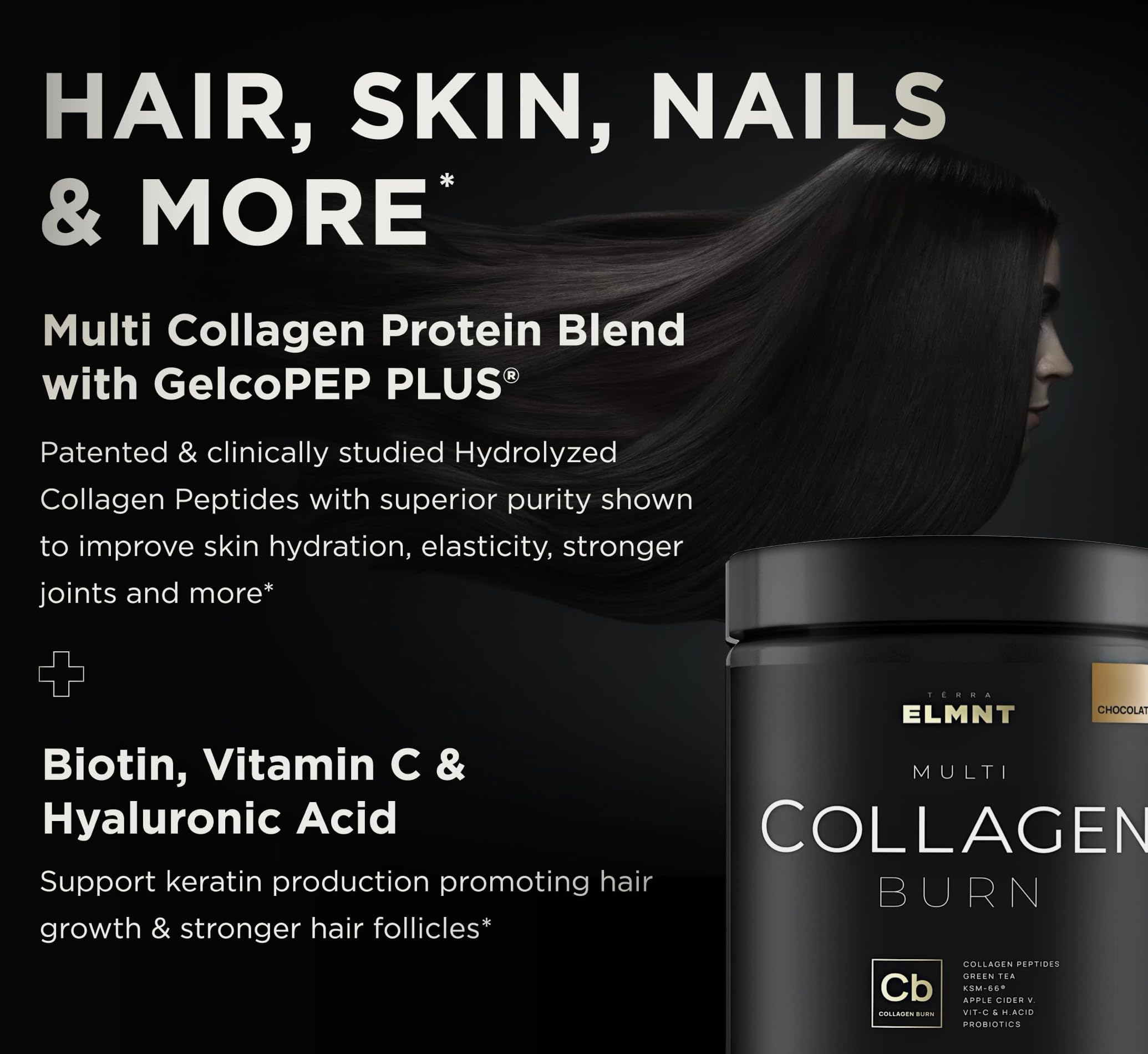 Chocolate Collagen Powder for Women | Multi Collagen Peptides + Probiotics