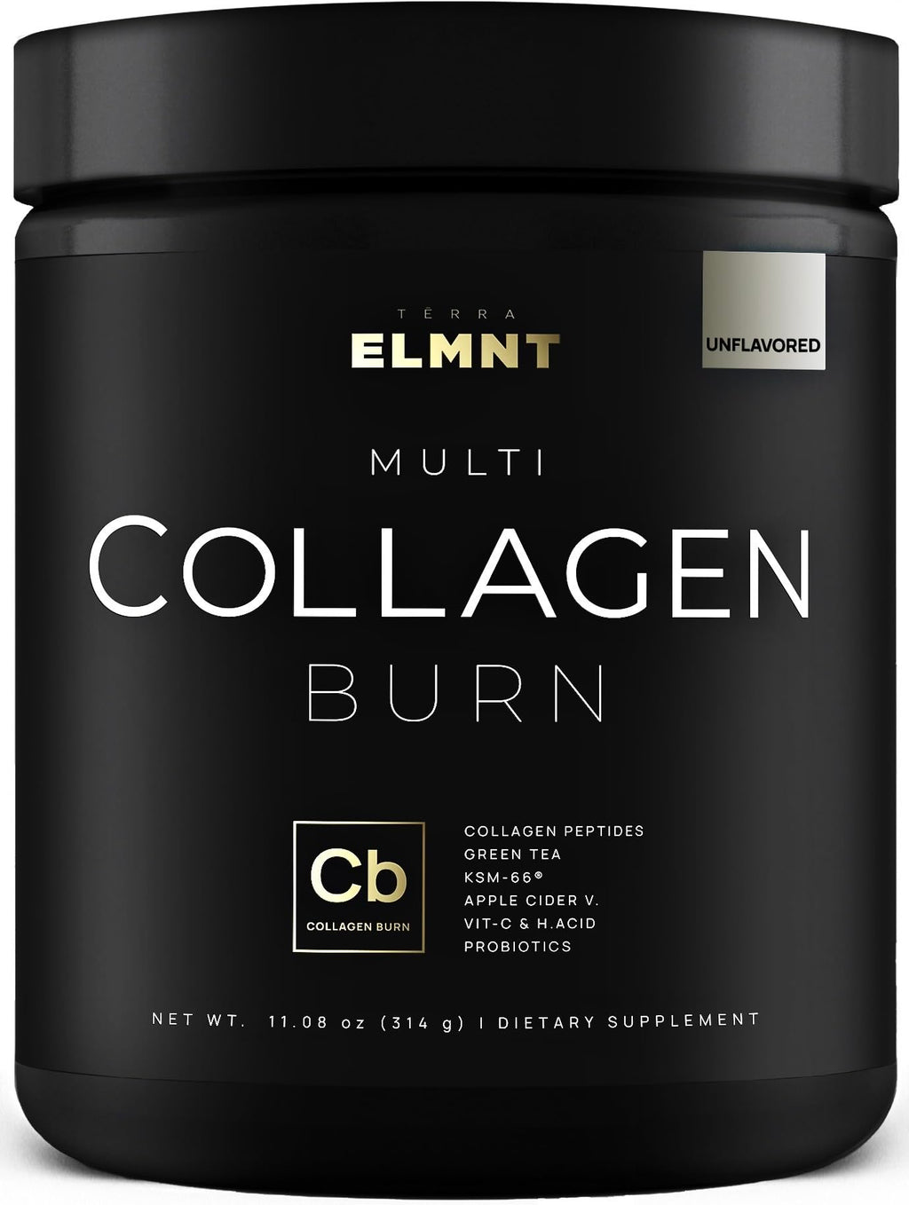 ELMNT Super Multi Collagen Burn for Women – Premium Collagen Peptides with Probiotics (Unflavored)