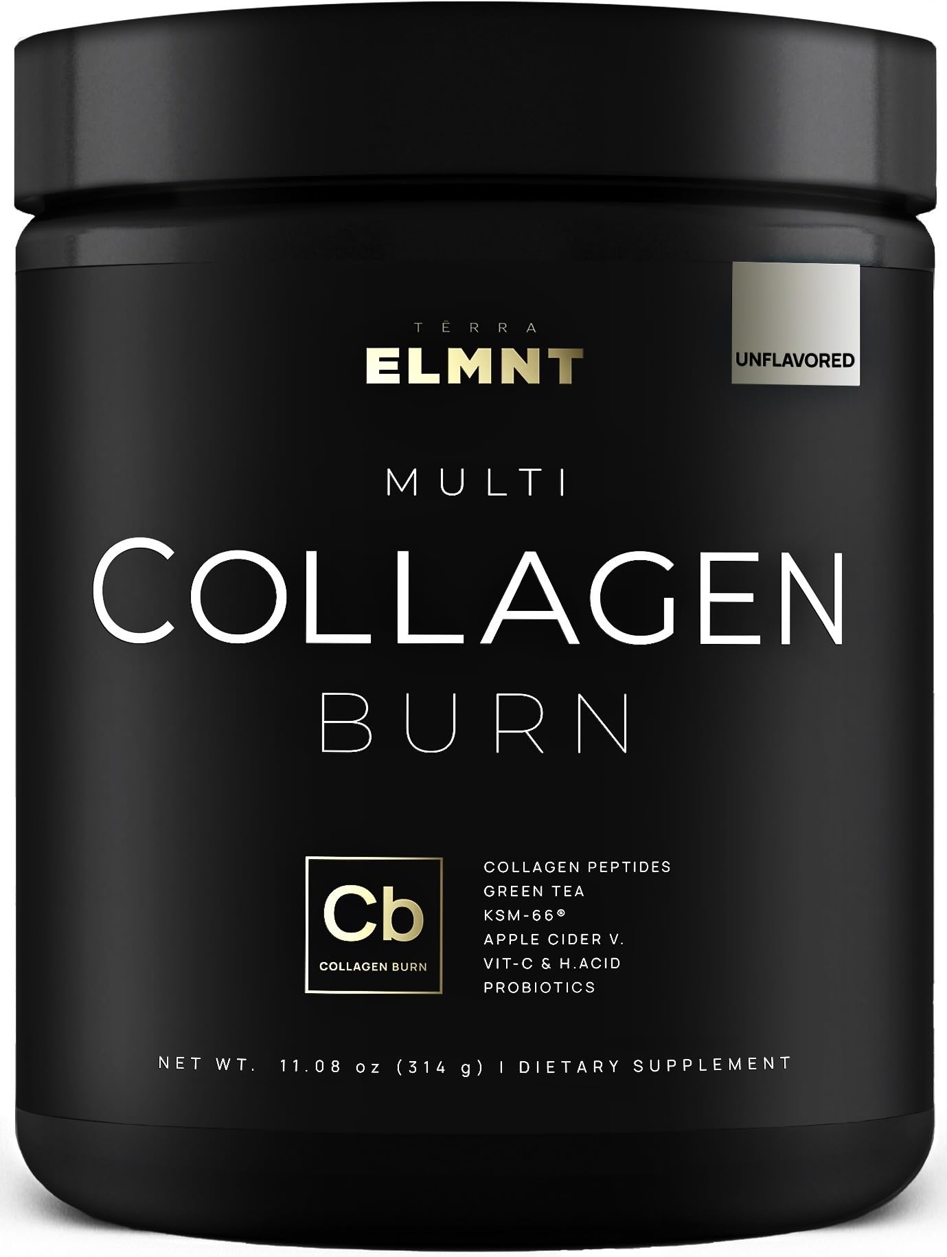 ELMNT Super Multi Collagen Burn for Women – Premium Collagen Peptides with Probiotics (Unflavored)