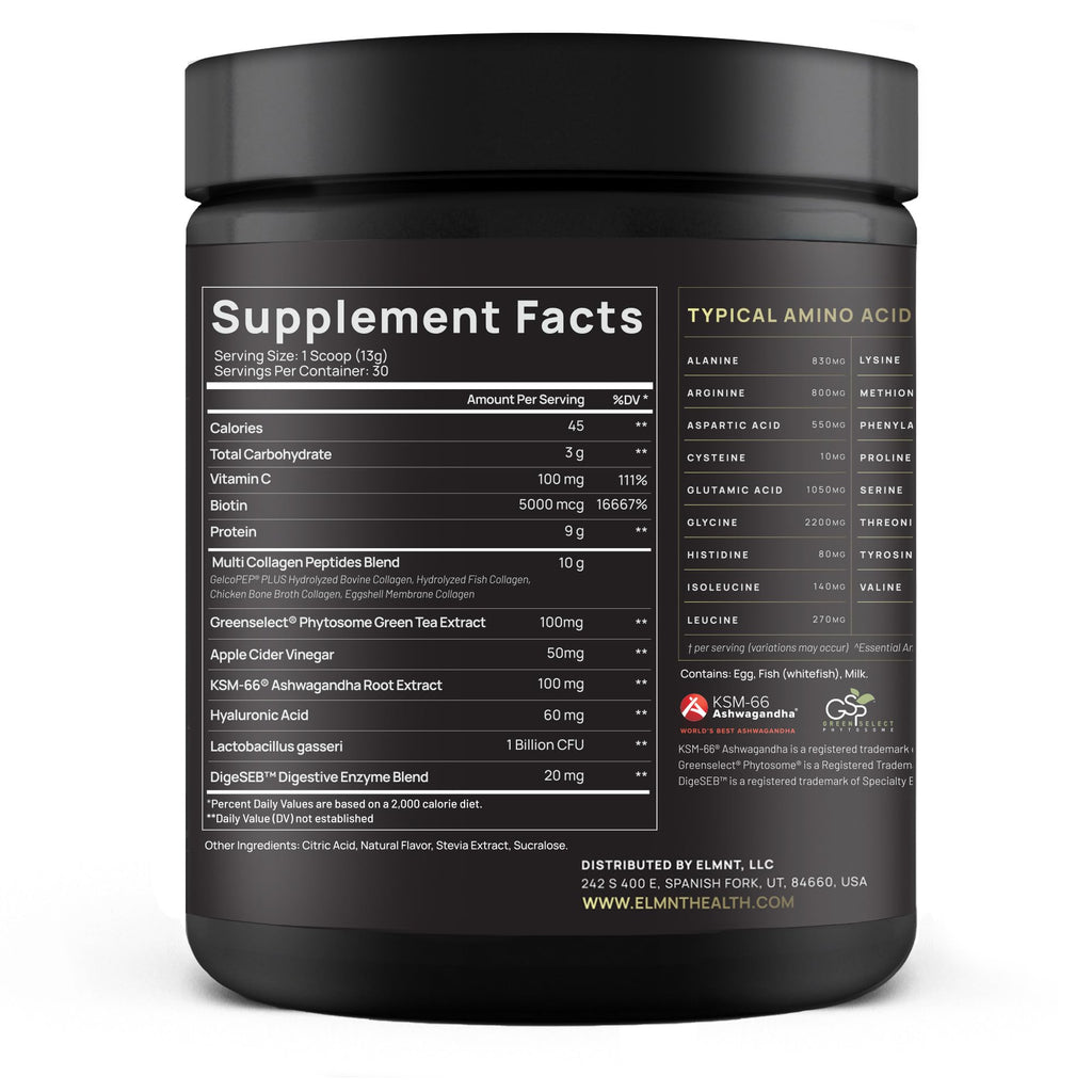 ELMNT Super Collagen Burn for Women – Multi Collagen Protein, Probiotics, Hyaluronic Acid