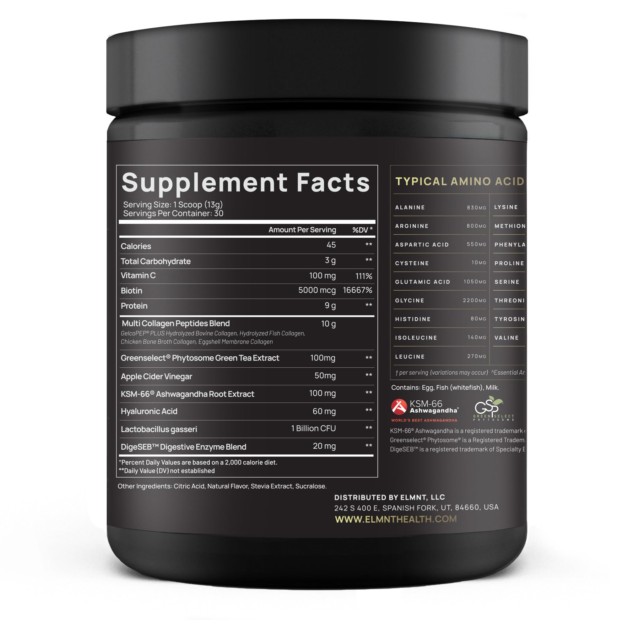 ELMNT Super Collagen Burn for Women – Multi Collagen Protein, Probiotics, Hyaluronic Acid