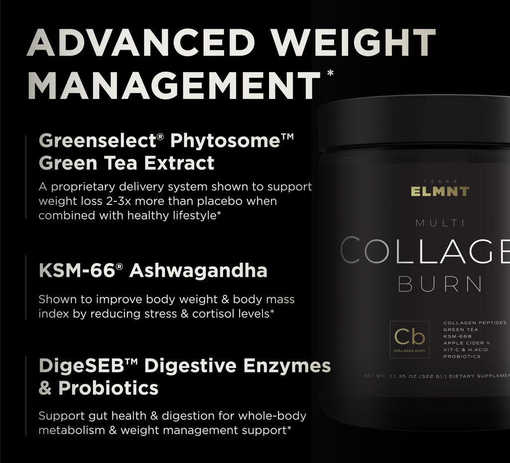 ELMNT Super Collagen Burn for Women – Multi Collagen Protein, Probiotics, Hyaluronic Acid