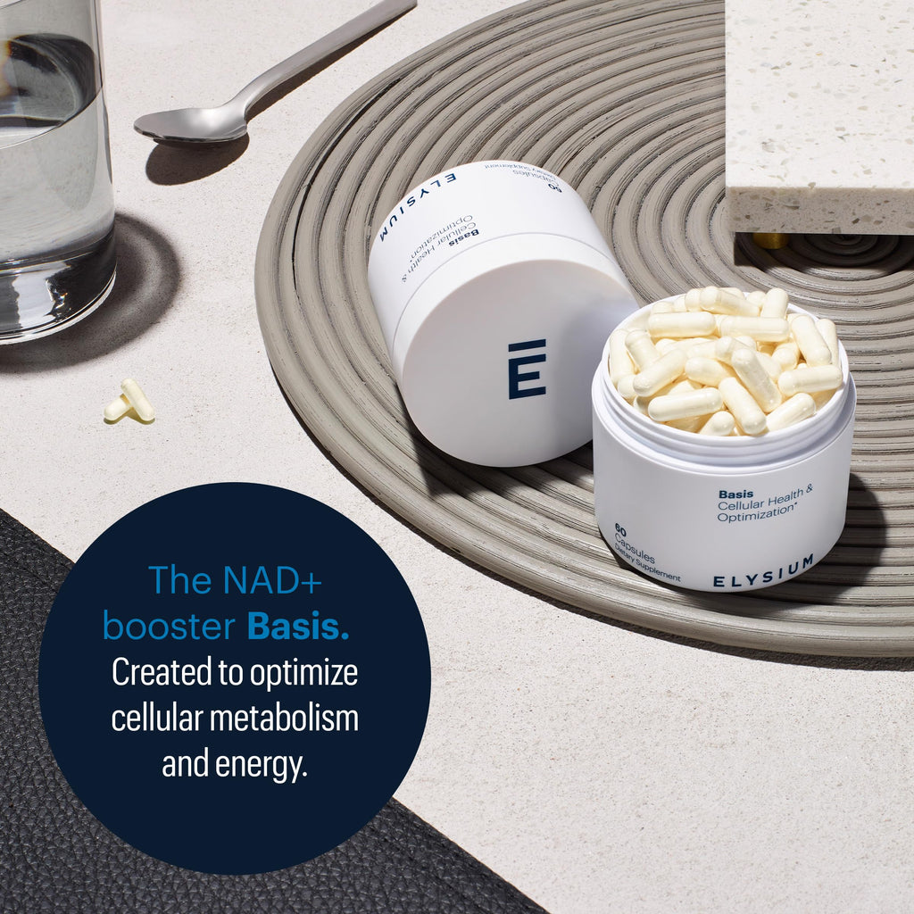 ELYSIUM Basis NAD+ Supplement — 30 Servings | NR 250mg + Pterostilbene 50mg
