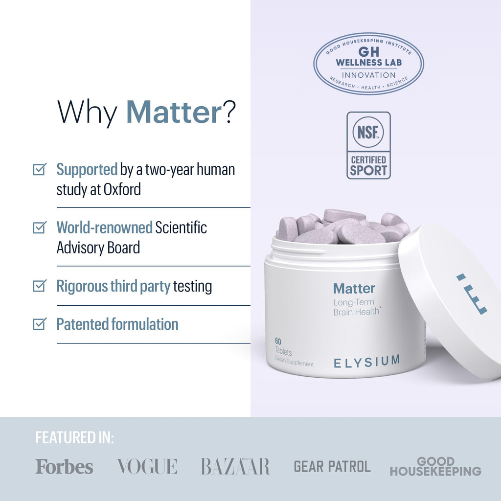 ELY-SIUM Matter – Brain Health & Memory Support | Omega-3 DHA, 30 Servings