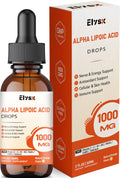 Elysx Alpha Lipoic Acid Liquid Drops 1000mg – Nerve & Antioxidant Support, Orange Flavor, 2oz