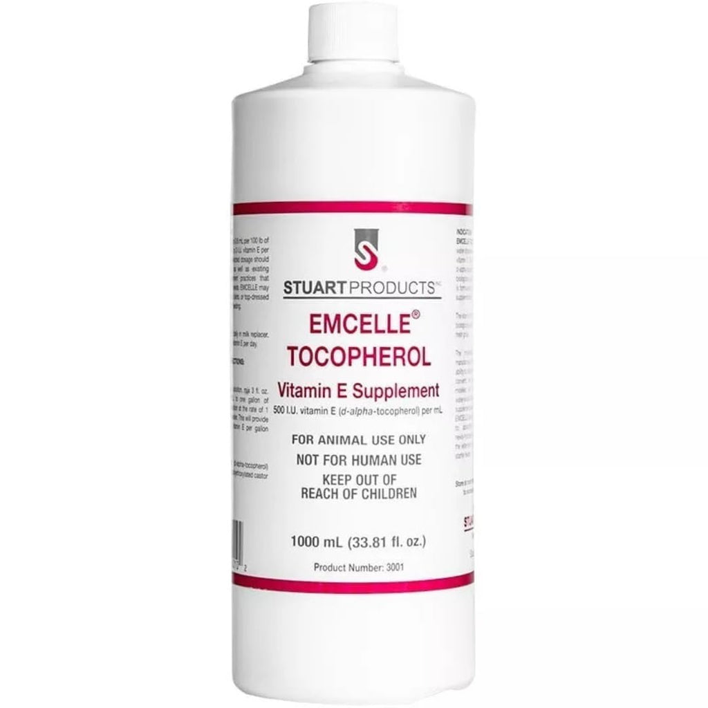 EMCELLE Tocopherol Liquid Solution – Micellized Vitamin E for Animals (1000 mL)