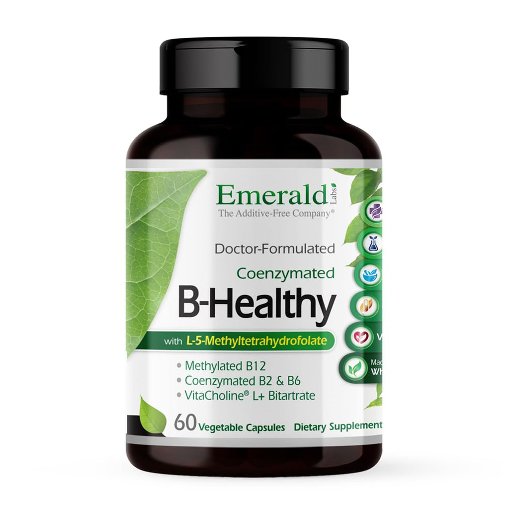 Emerald Labs B-Healthy Vegan Vitamin B Complex | Immune, Brain & Heart Support