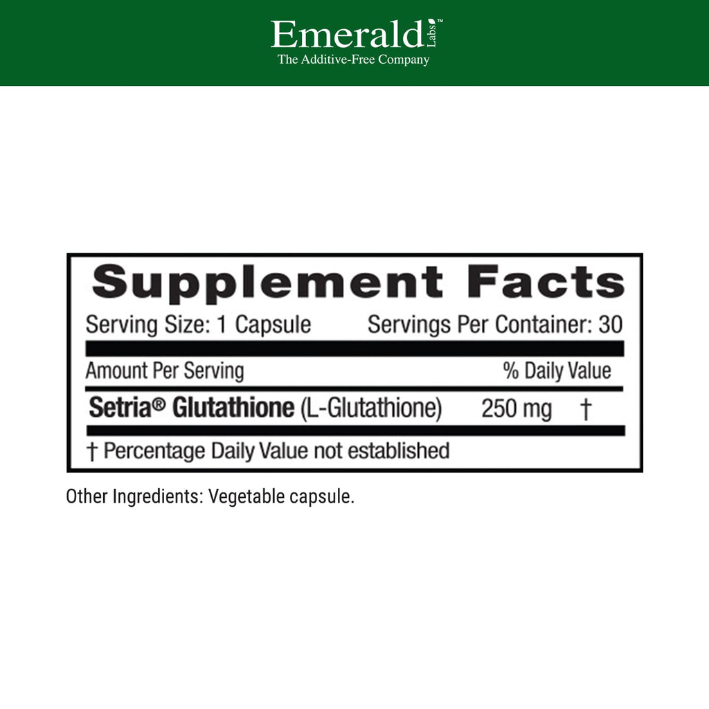 EMERALD LABS Setria L-Glutathione – Powerful Glutathione Supplement | Liver & Immunity Support