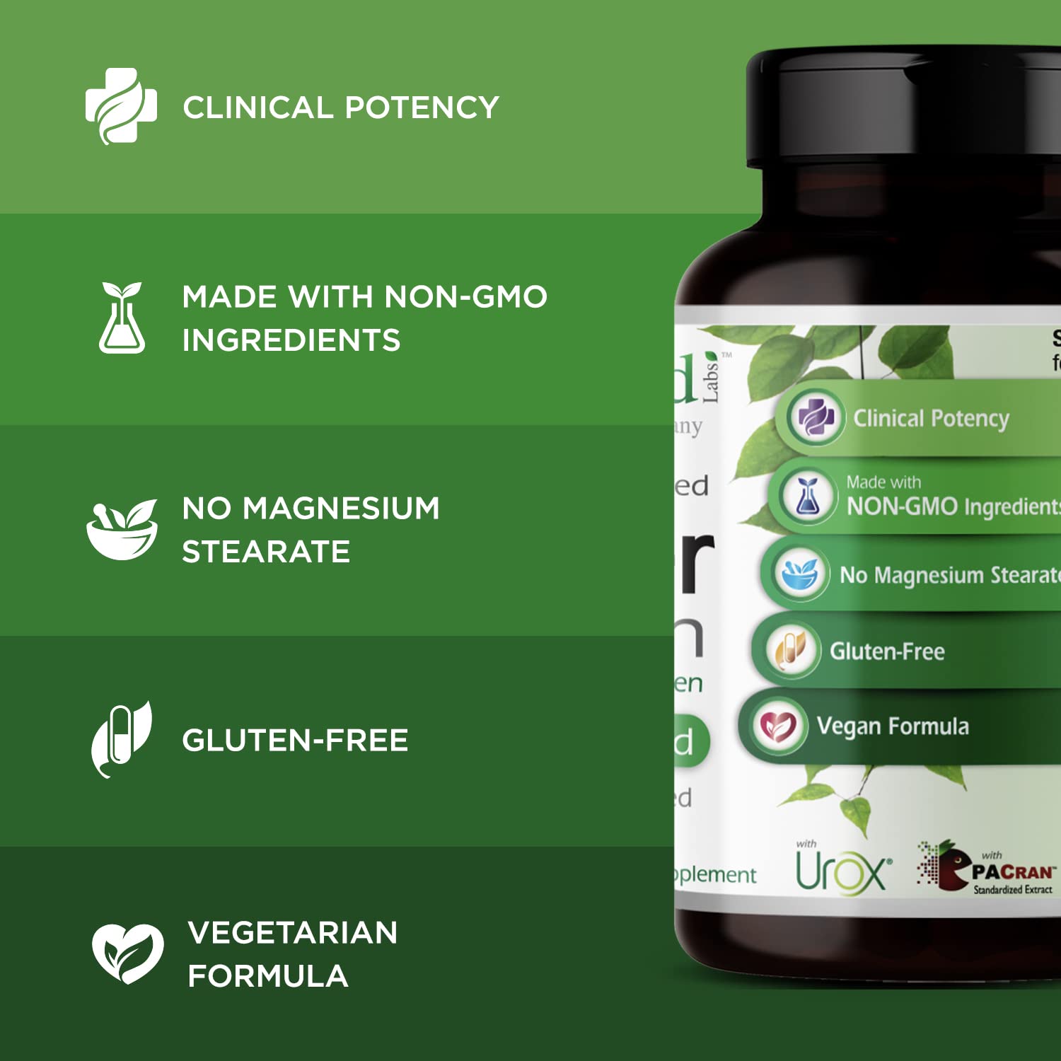 EMERALD LABS Bladder Health - Cranberry Extract Supplement with Pumpkin Seed & Horsetail | Urinary Tract Support | 60 Veg Capsules (30-Day Supply)