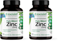 Emerald Labs Zinc 25mg – Immune & Digestive Support, Zinc Bisglycinate | Vegan & Gluten-Free | 90 Veg Capsules (Pack of 2)