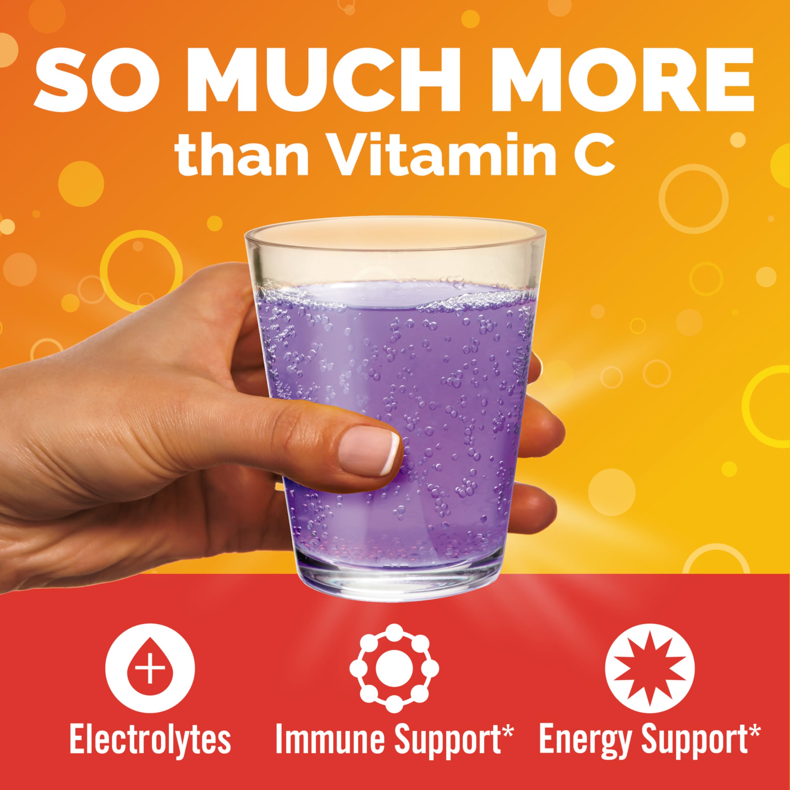 Emergen-C Elderberry Fizzy Drink Mix – Immune Support, Vitamin C, 18 Count