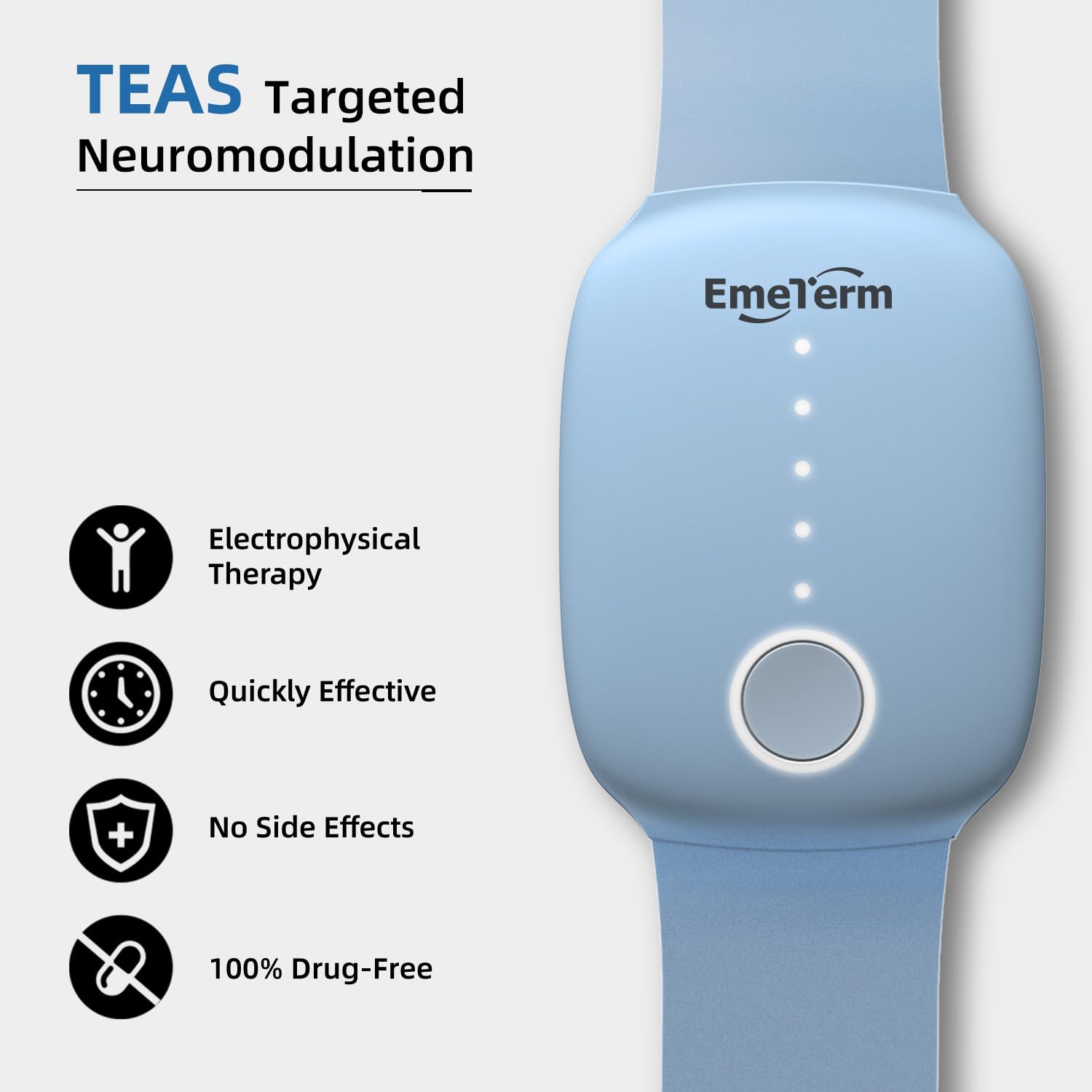 EmeTerm Fashion FDA-Cleared Nausea Relief Wrist Bands – Drug-Free, Non-Invasive