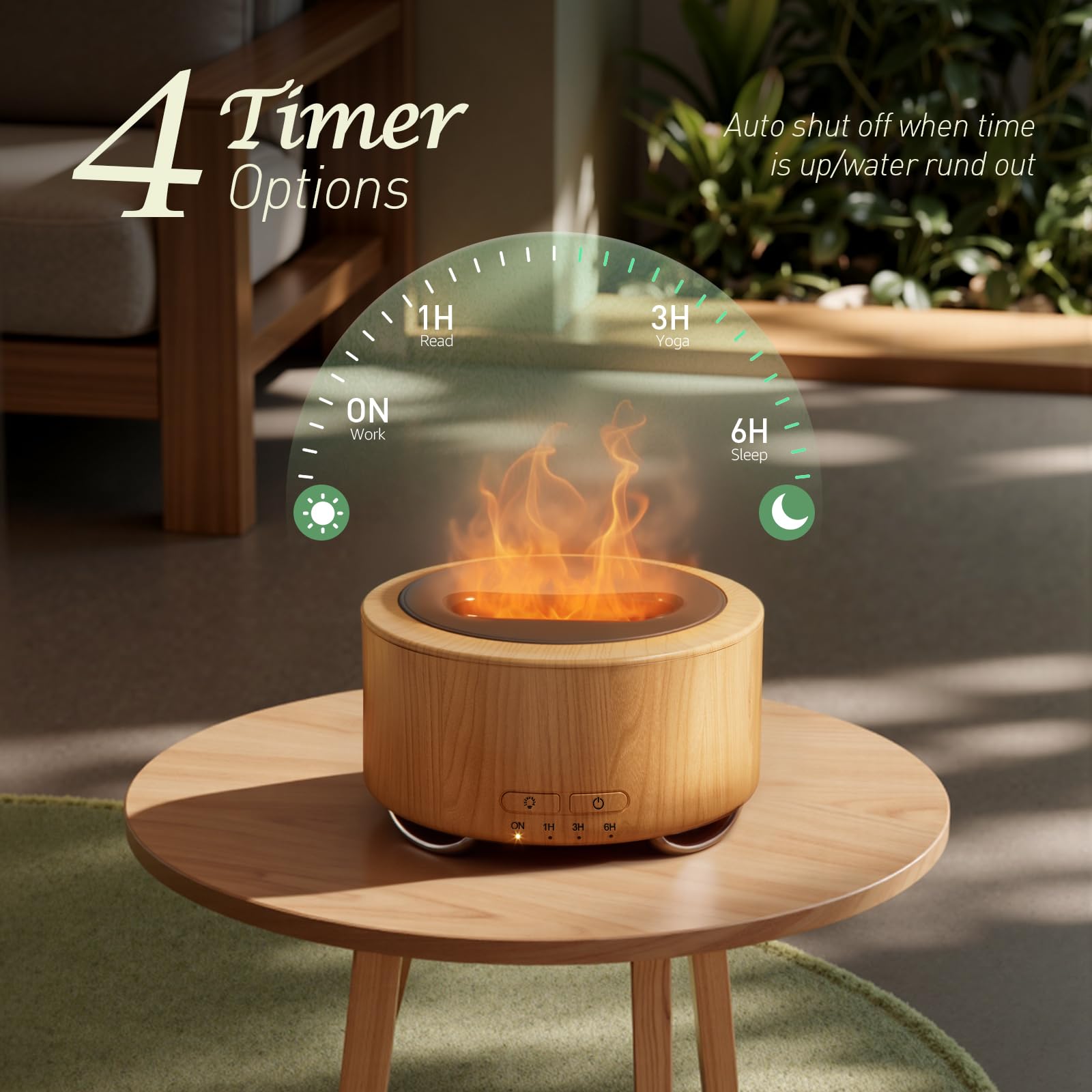 Emochies 500ML Essential Oil Diffuser – 9-Color LED Night Light, Home Humidifier