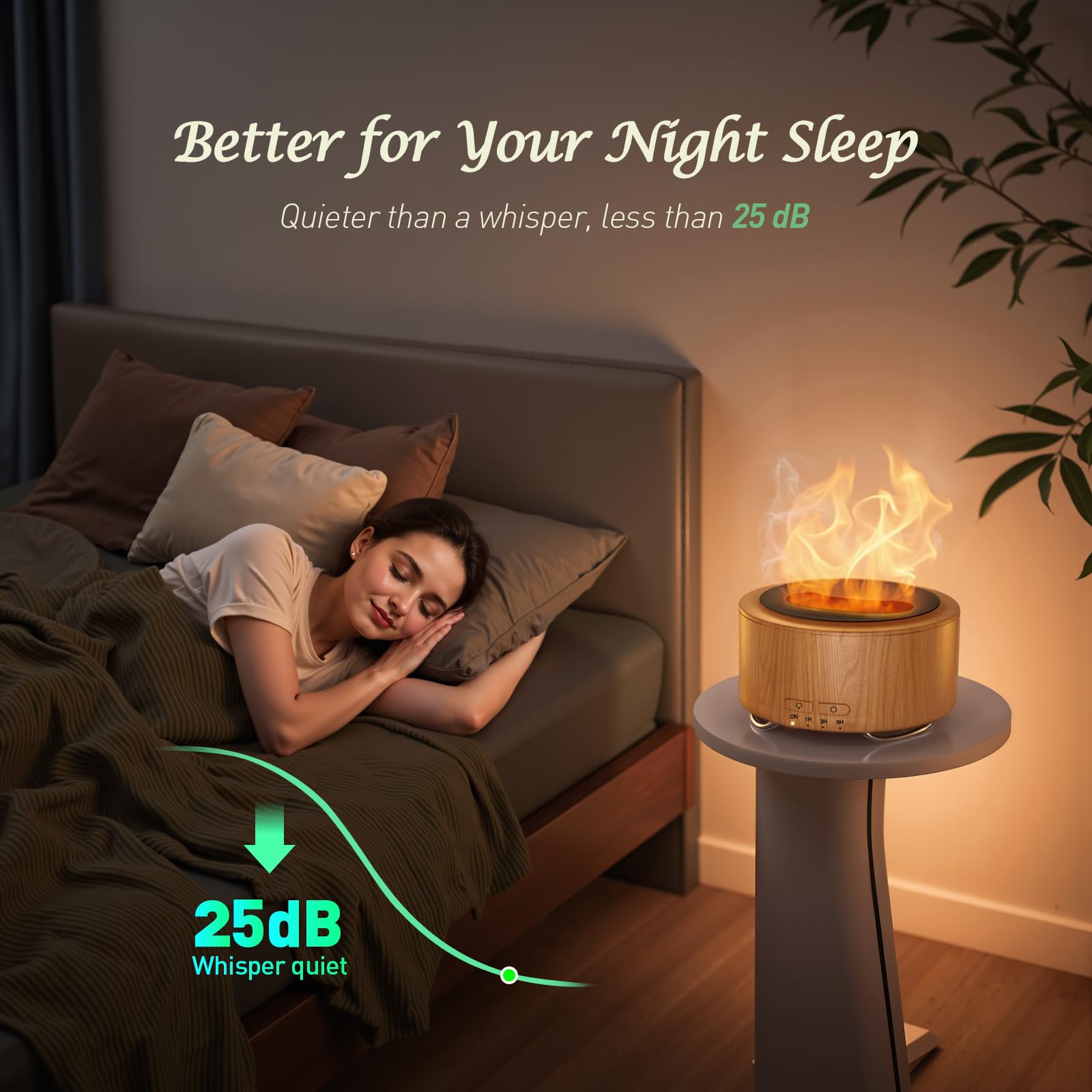 Emochies 500ML Essential Oil Diffuser – 9-Color LED Night Light, Home Humidifier