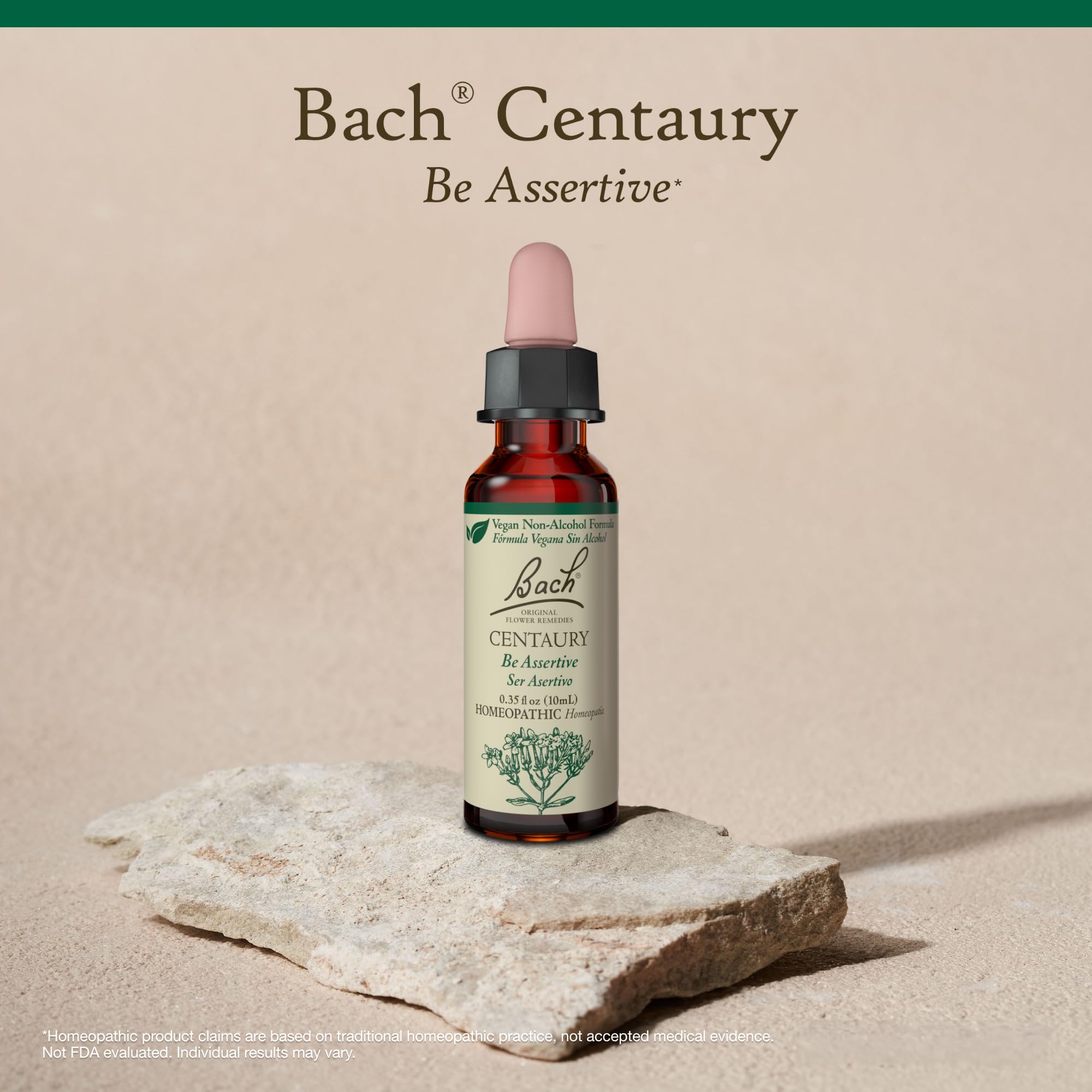 Centaury (Non-Alcohol Formula) | Bach Original Flower Remedies – Be Assertive | 10mL Dropper