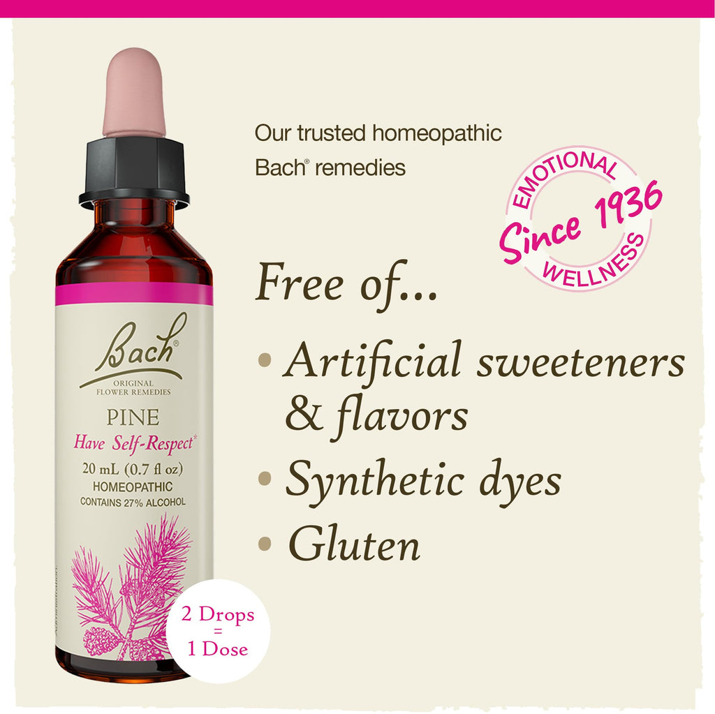Bach Pine Flower Remedy – Have Self-Respect | 20mL Dropper