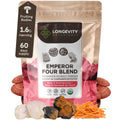 Organic Emperor 4 Mushroom Blend 100g – Fruiting Body Extract | Lions Mane, Cordyceps, Chaga & Reishi
