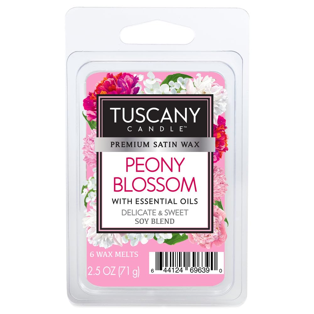 Empire Candle Peony Blossom Wax Melt - 2.5 oz, 4-Hour Burn, Home Fragrance