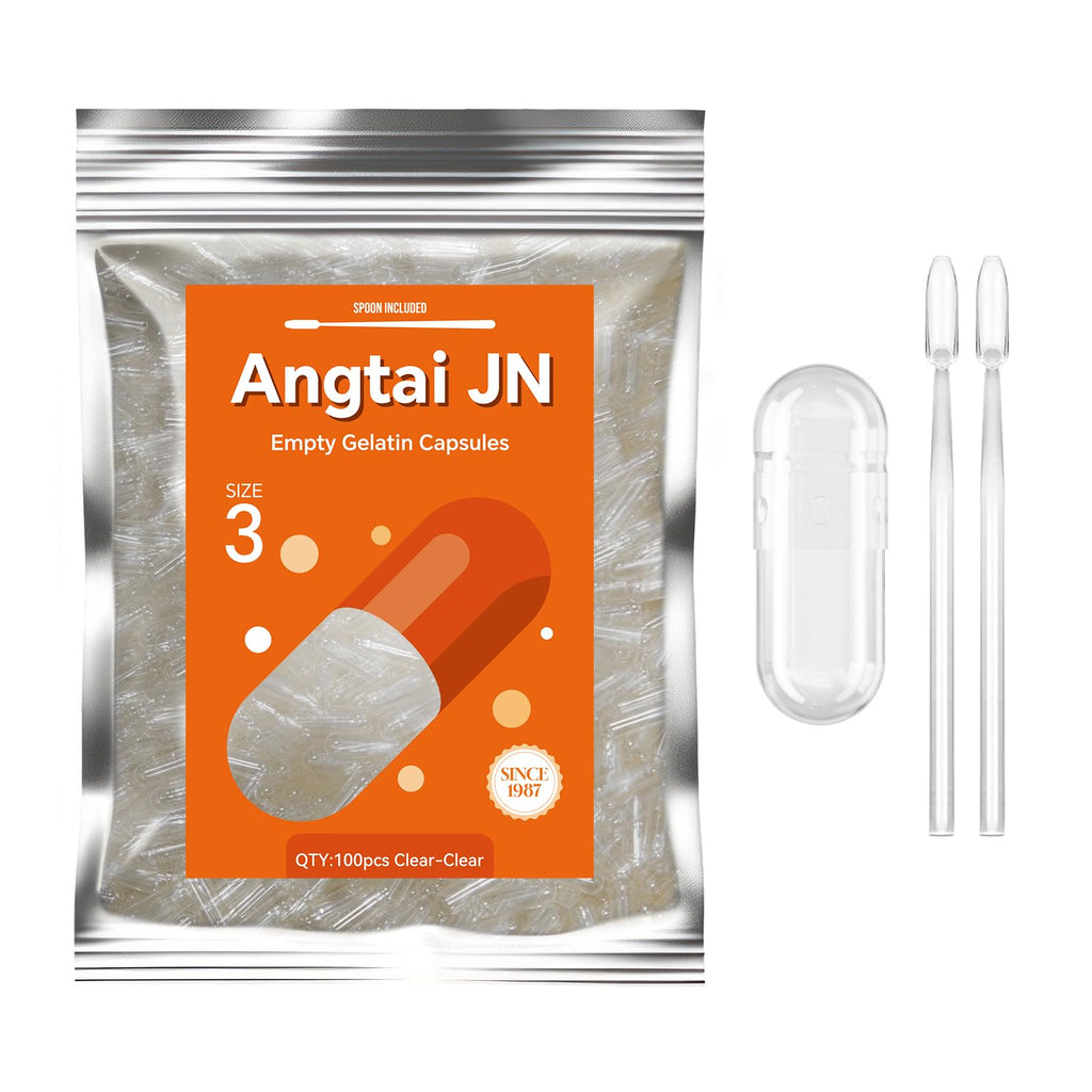 Empty Gelatin Capsules Size 3 – 100 Count | Clear Small Gel Caps for DIY Filling