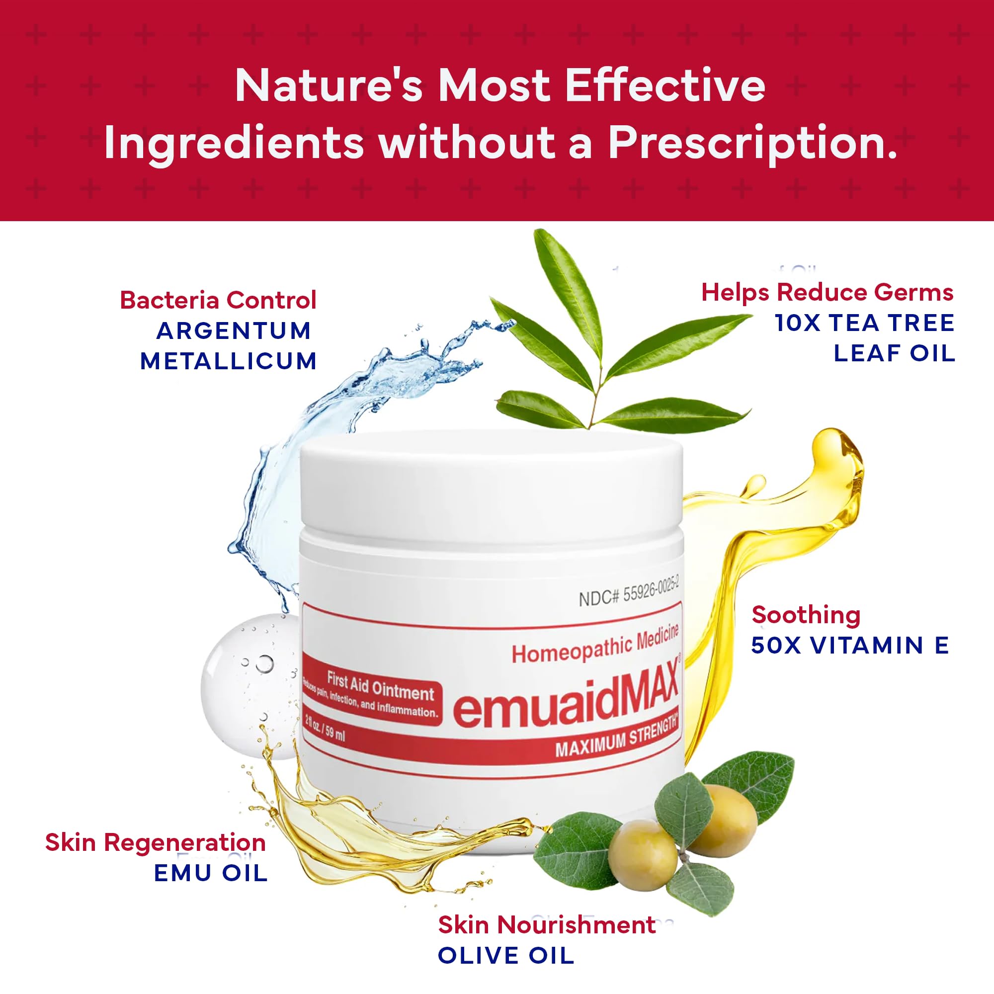 EMUAIDMAX Eczema Ointment - Maximum-Strength, Non-Steroidal Relief for Eczema, Psoriasis & Irritated Skin (16 oz) | emuaid