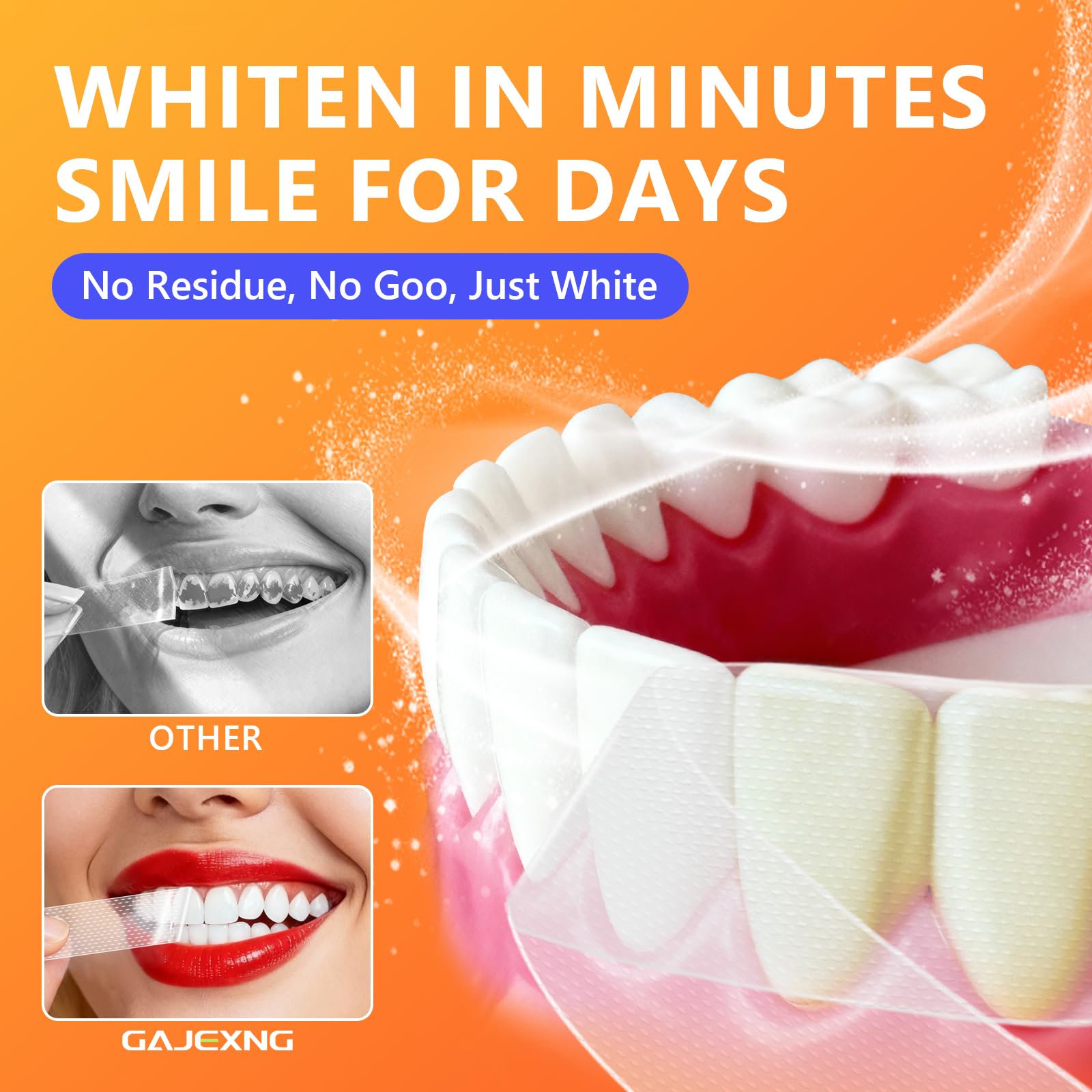 Teeth Whitening Strips – 84 Strips (42 Treatments) Enamel-Safe Mint