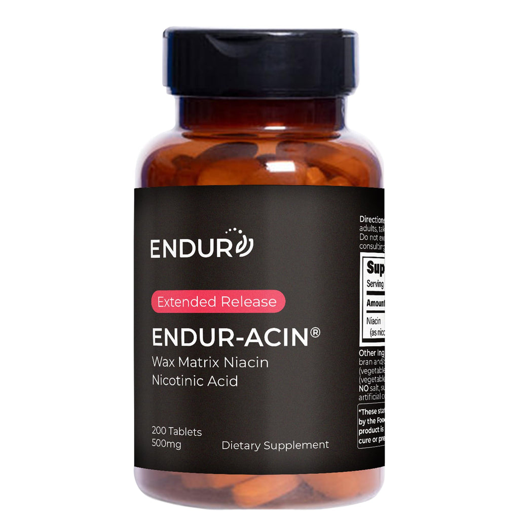 ENDUR-ACIN Niacin 500mg – Heart Health & Cholesterol Support (200 Tablets)