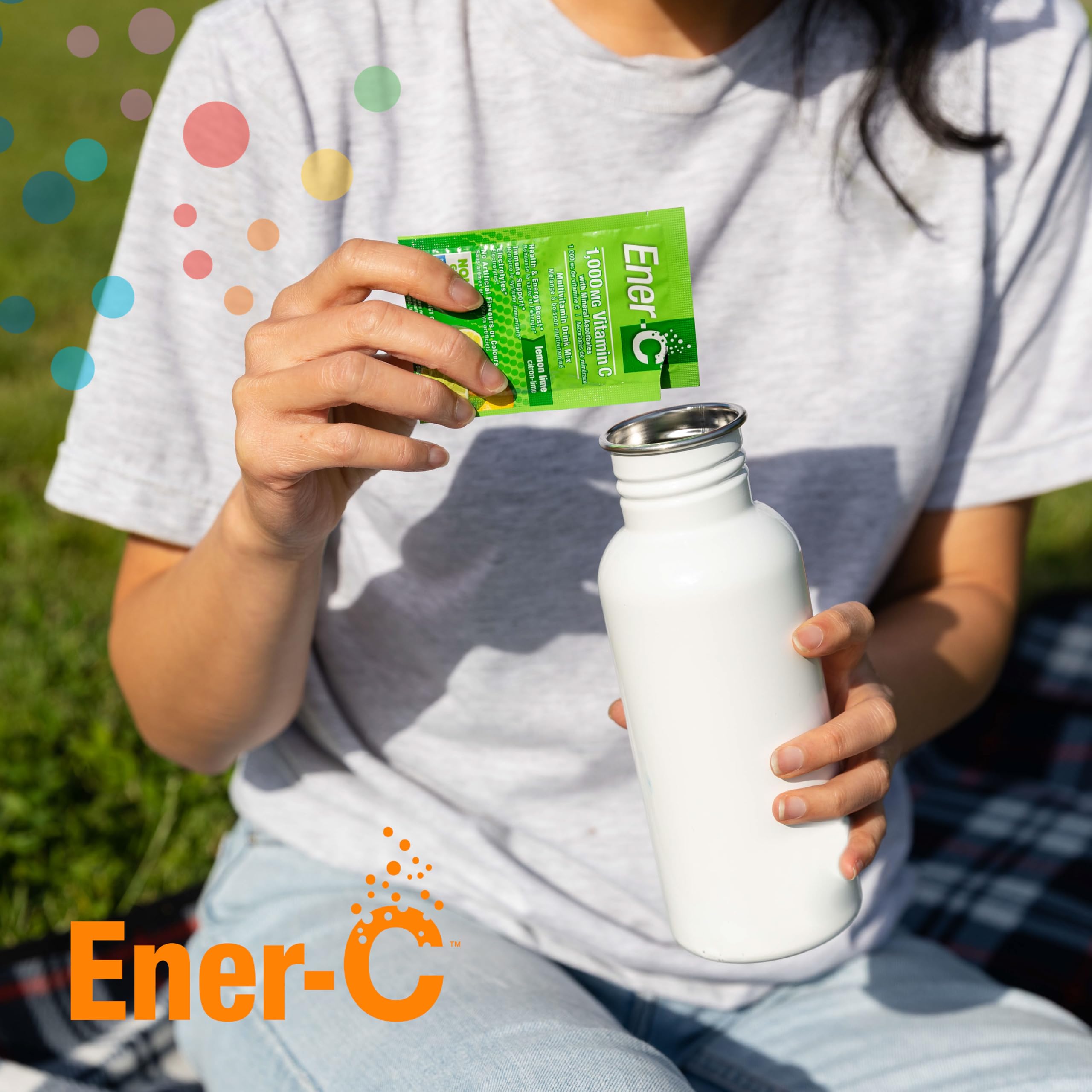 Ener-C Multivitamin Drink Mix Packets – Hydration, Immune Support, Lemon Lime, 60 Count