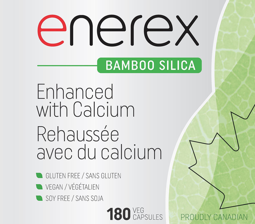 ENEREX Bamboo Silica with Calcium Citrate – 180 Veggie Caps | Bone & Dental Health