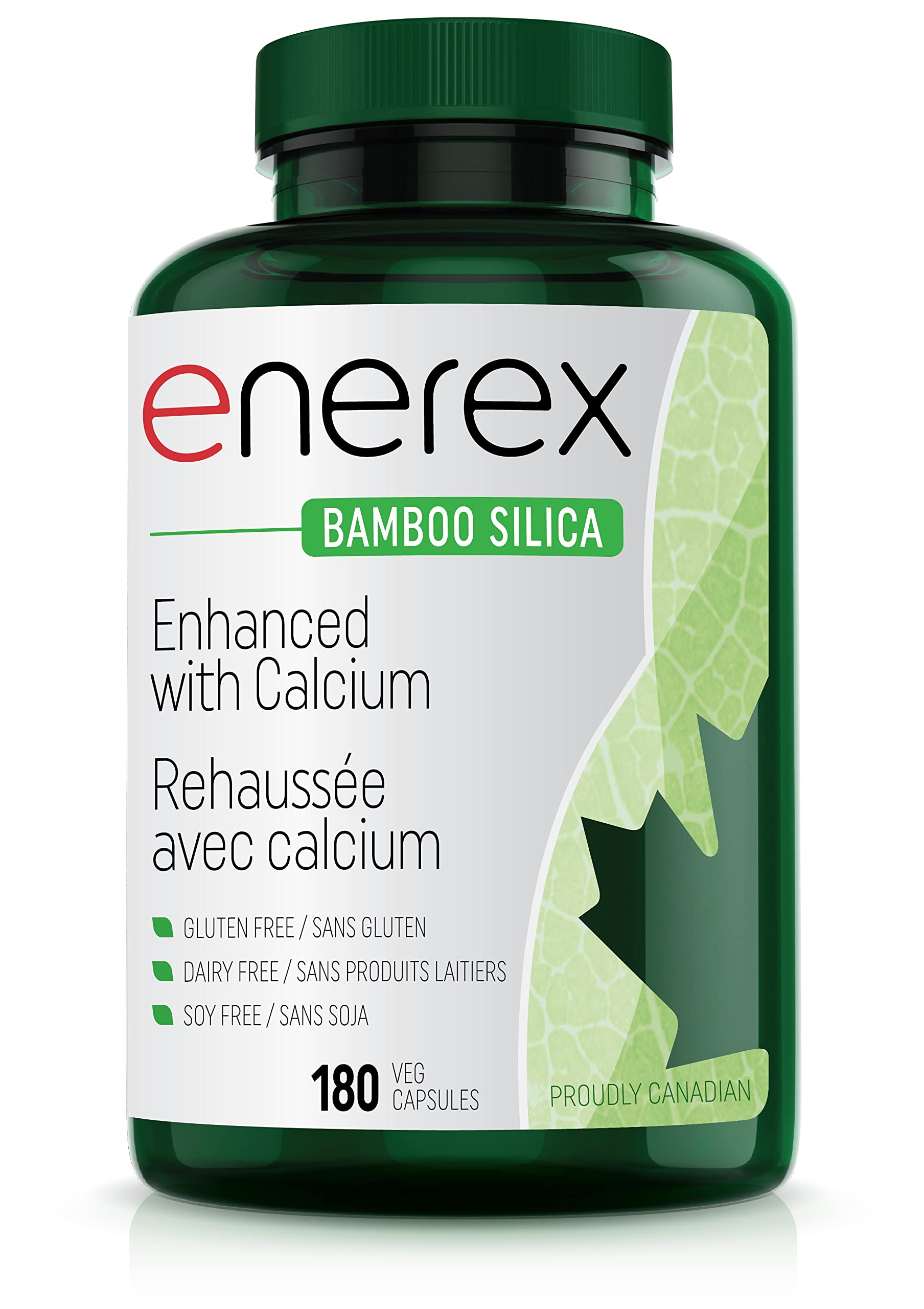 ENEREX Bamboo Silica with Calcium Citrate – 180 Veggie Caps | Bone & Dental Health