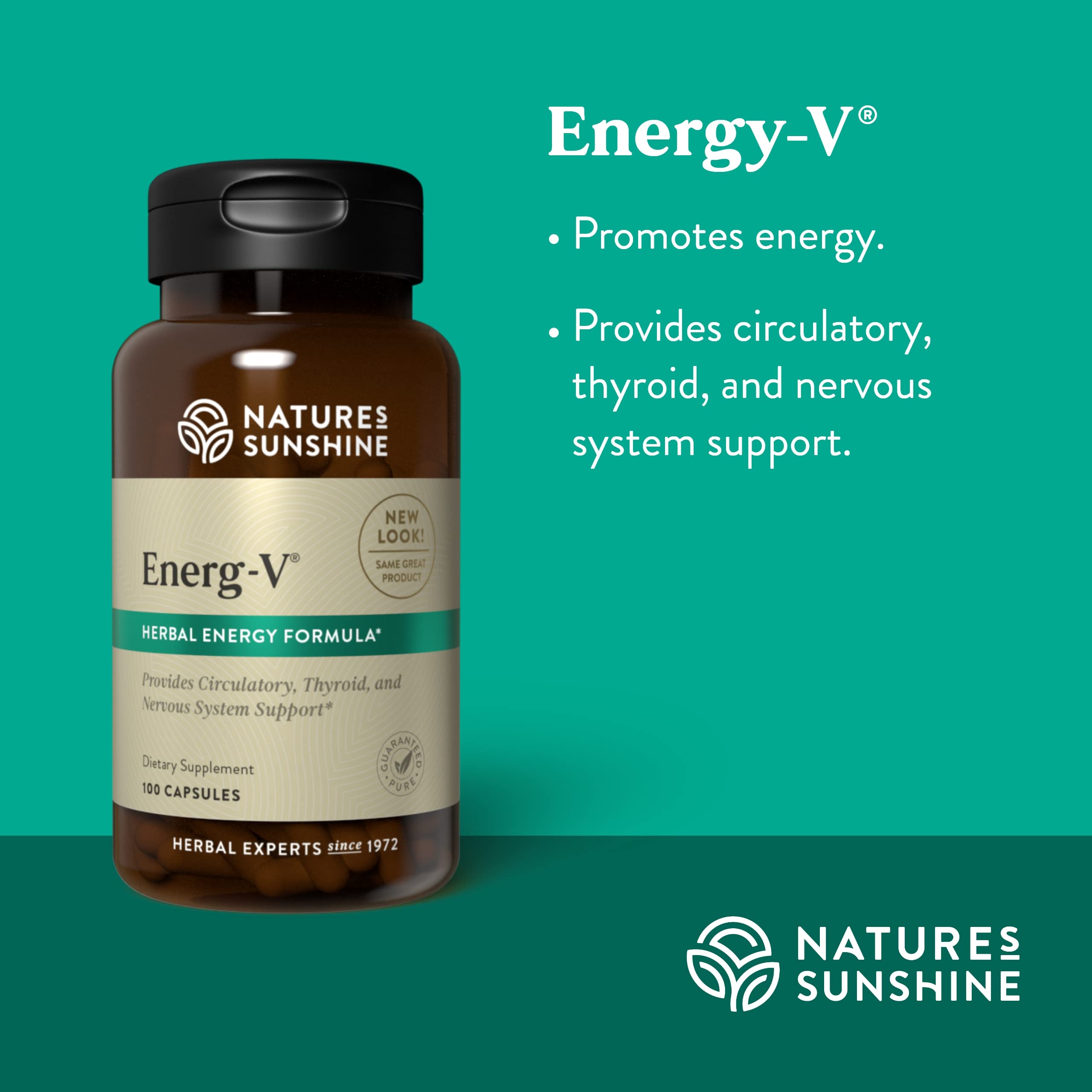 Nature's Sunshine Energ-V 100 Capsules - Natural Energy Support