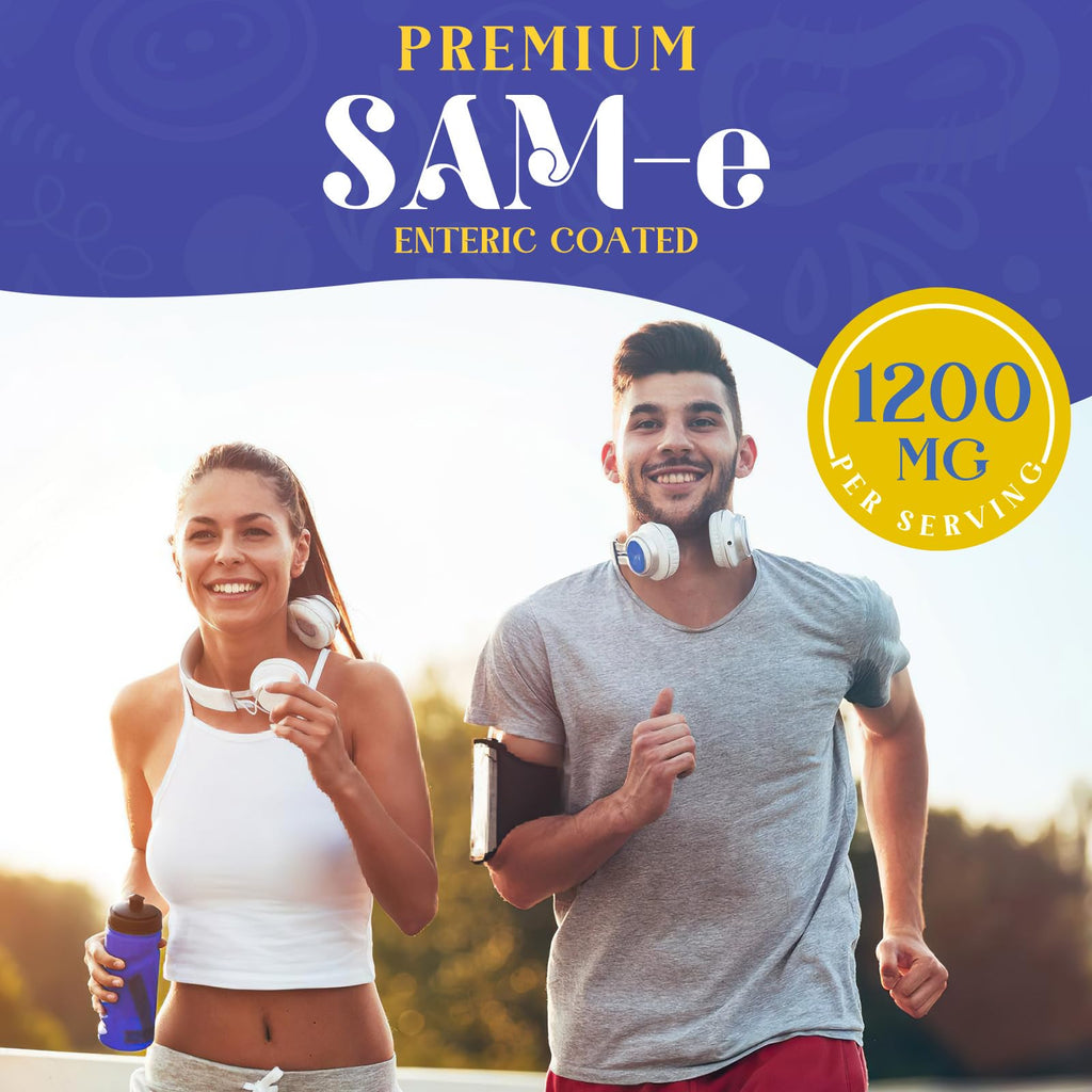 Enerlix 1200mg SAM-e with CoQ10 – Enteric-Coated, Vegan, 120 Tablets