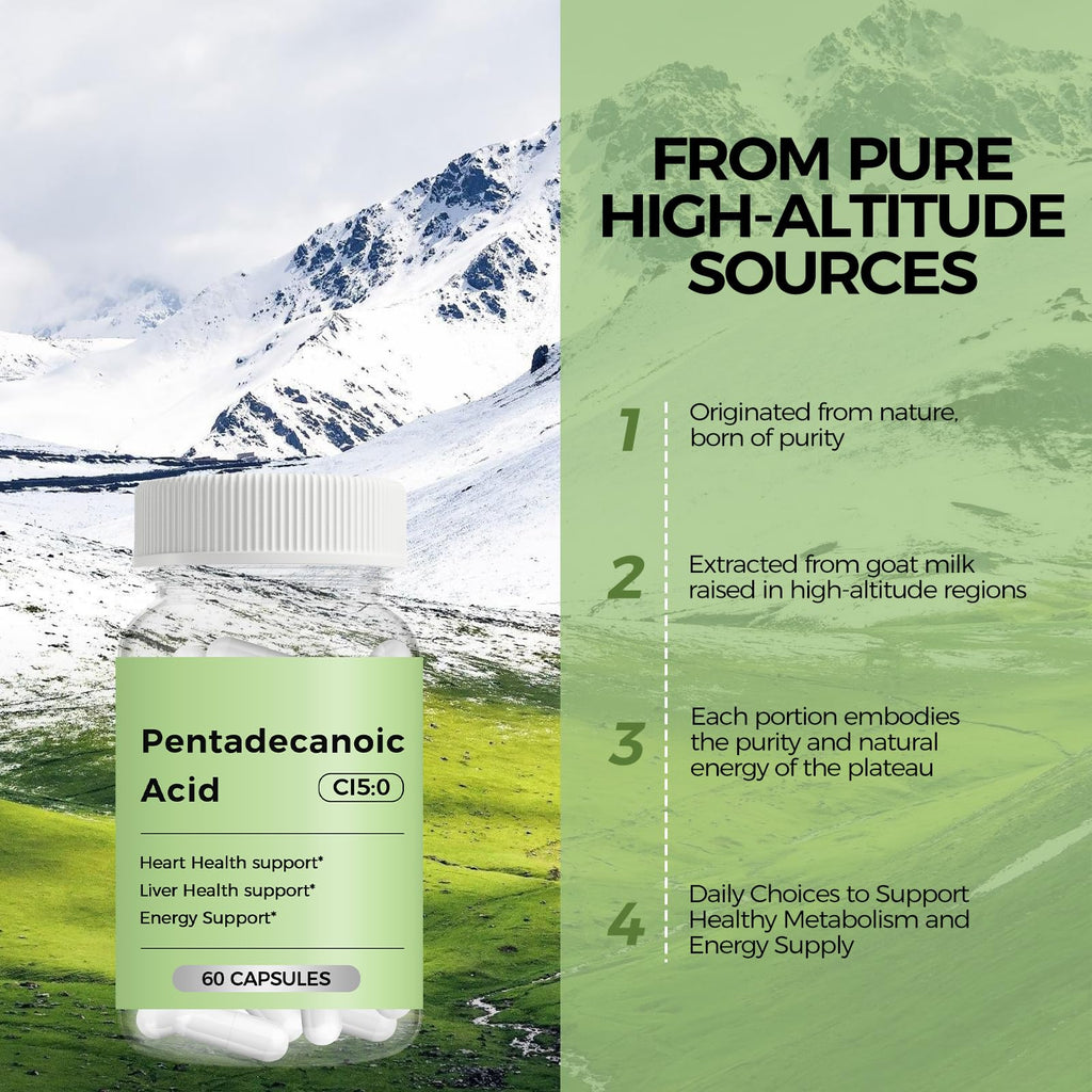 Engtozl C15:0 Pentadecanoic Acid Supplement, 60 Caps