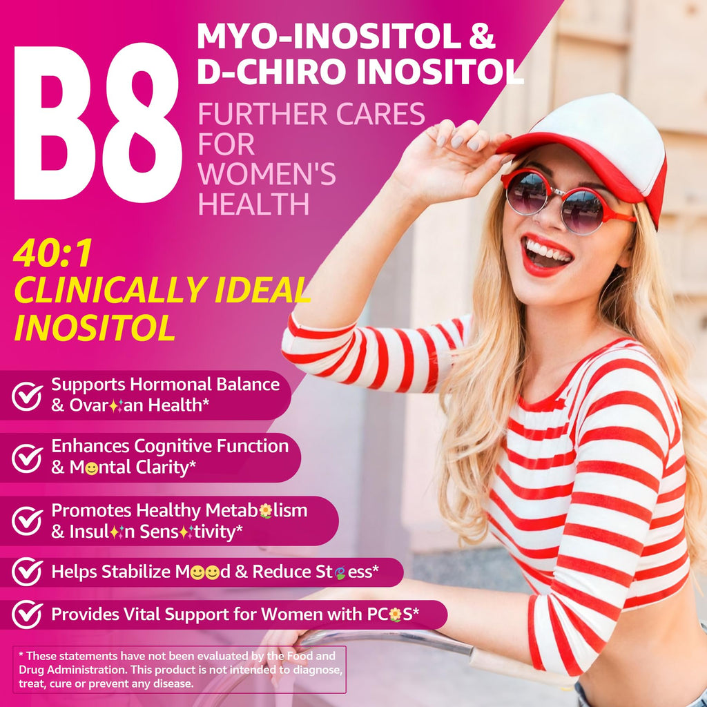 EnvyCure Inositol + Omega-3 Gummies for Women – Hormonal Balance & Cycle Health (40:1) – Vegan Sugar-Free, 60 Ct