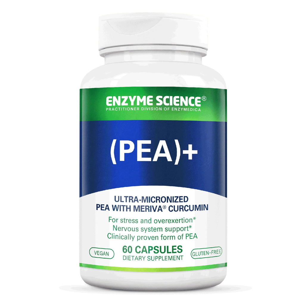 Enzyme Science PEA+ Pea + Turmeric Curcumin Supplement – Supports Nervous, Immune & Muscular Systems (60 Capsules)