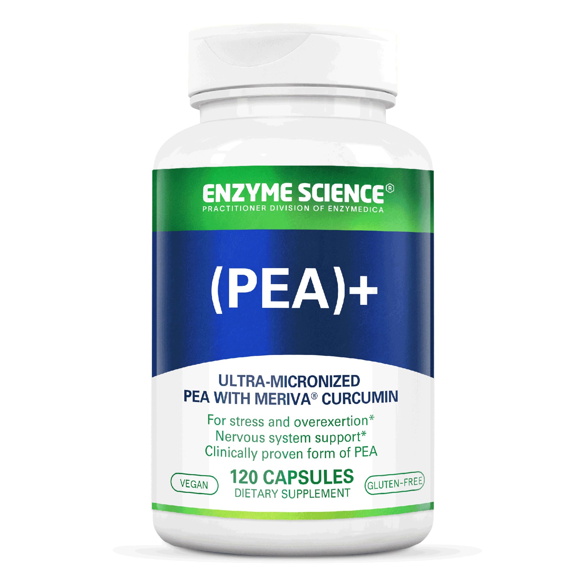 Enzyme Science Pea + Turmeric Curcumin Supplement for Nervous, Immune, & Muscular Support - 120 Capsules