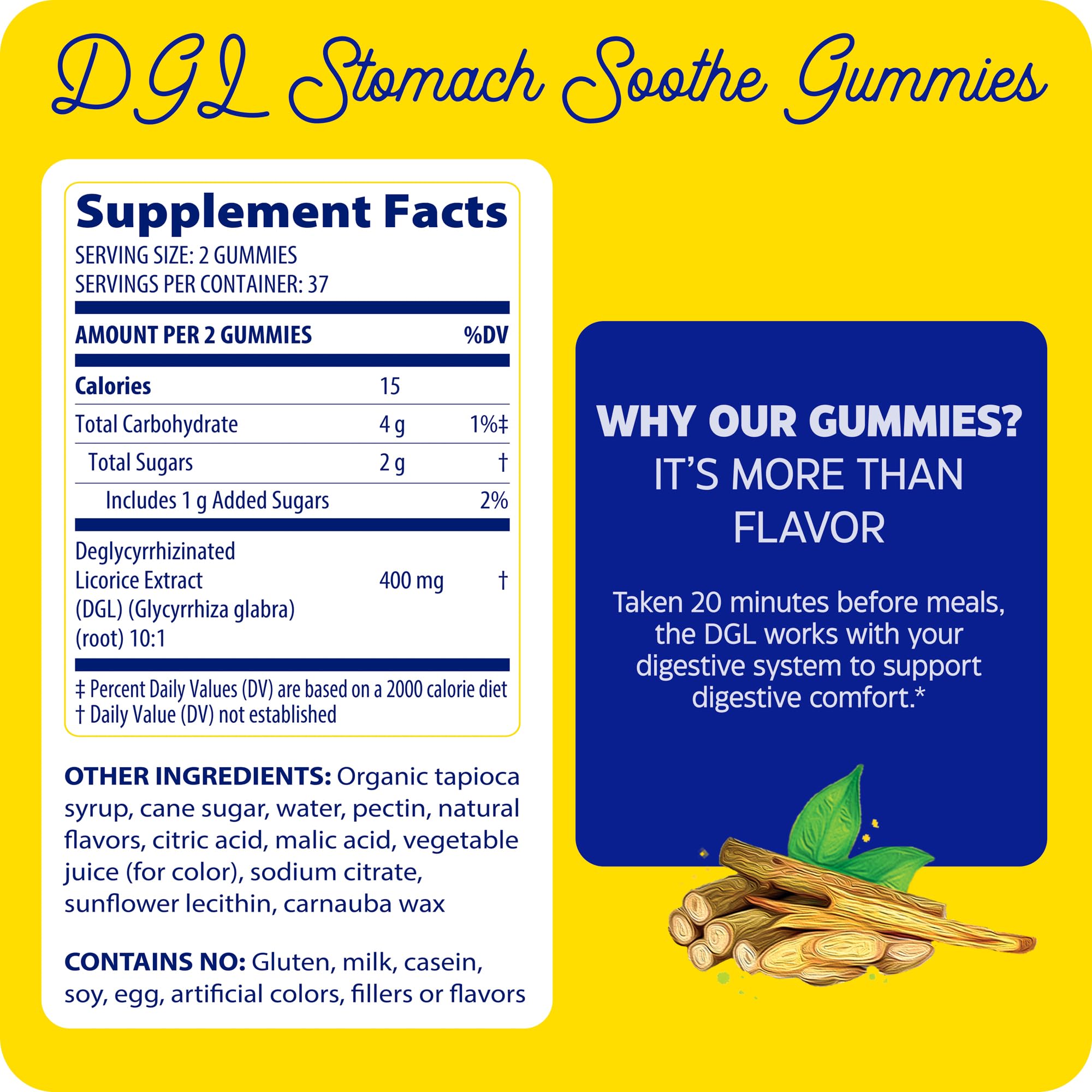 Enzymedica DGL Stomach Soothe – Deglycyrrhizinated Licorice Gummies for Digestive Support & Gut Health, Chocolate, 74 Count (Pack of 2)